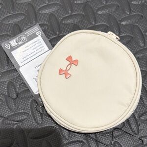 NWT :Under Armour Beige Coin Pouch with Coral Logo